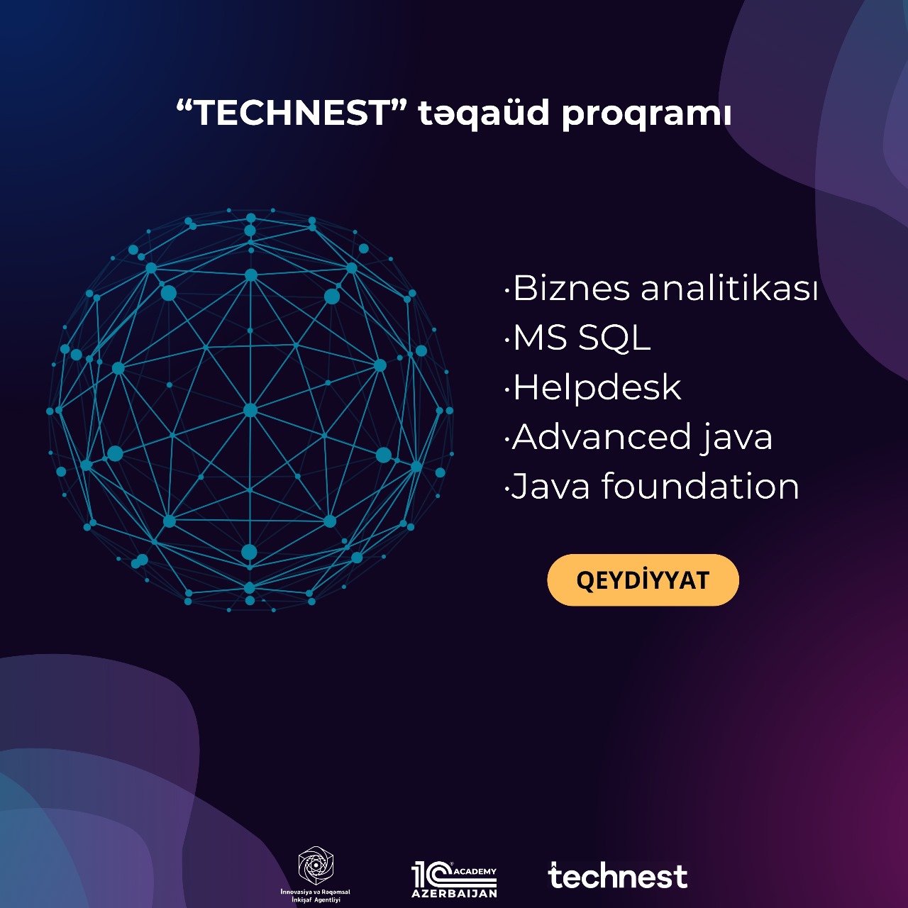 Technest Təqaüd proqramın dördüncü dalğası üzrə qeydiyyat başladı!